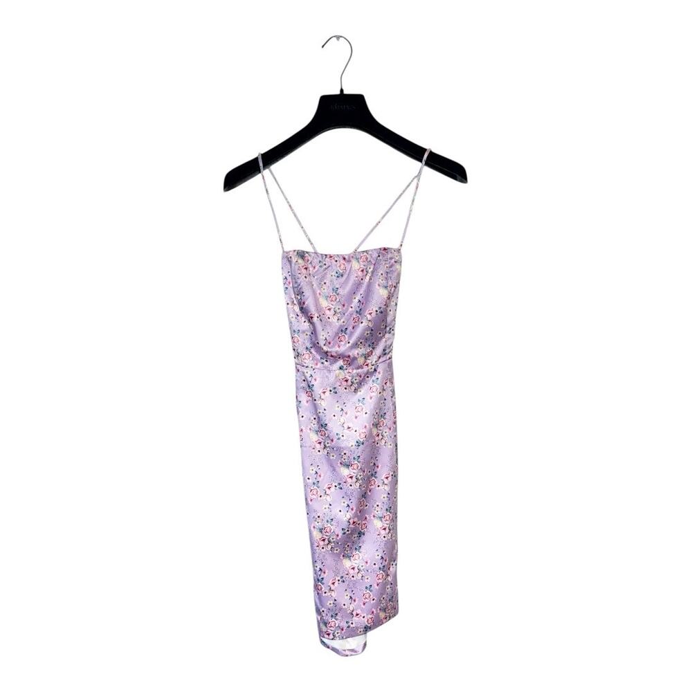 Amour NWT Floral Lavender Open Back Mini Dress Small